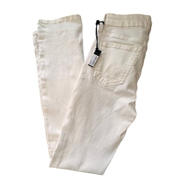 New JEN 7 ~ by 7 For All Mankind Women's White Denim Slim Straight Jeans Size 2 - Picture 7 of 7
